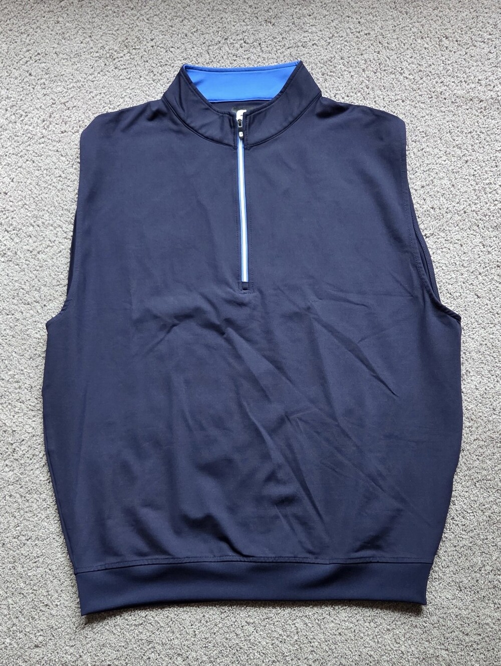 FootJoy Men's Navy Blue Approach Quarter Zip Vest, Size L Golf